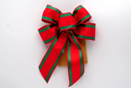 Red and Green Edge 5 Loops Ribbon Bow_BW637-W921-2